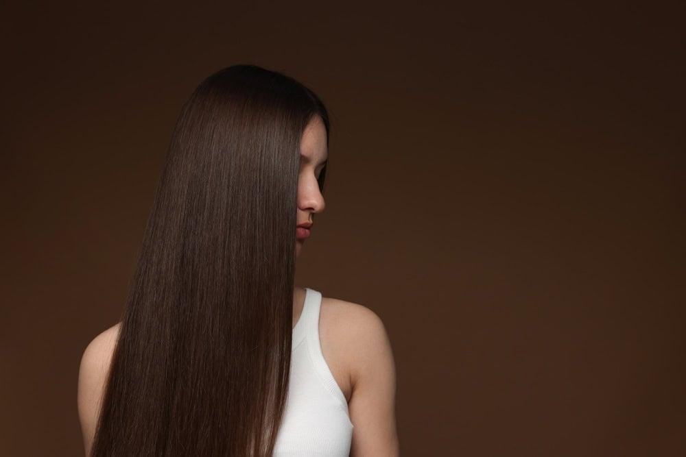 Long hairstyle for women with natural fullness after long hair transplant